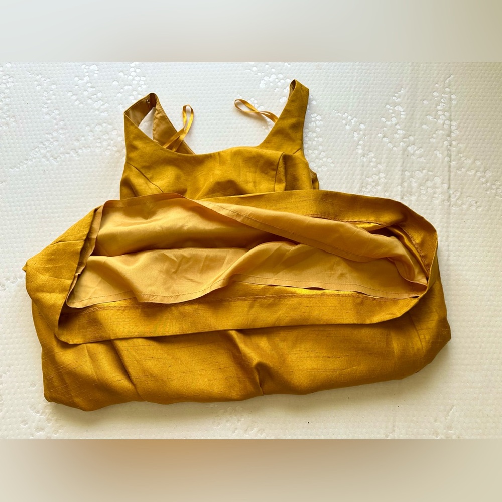 NWT The Limited Mustard-Orange/Gold Sleeveless Aline Dress size 2 - Picture 4 of 13